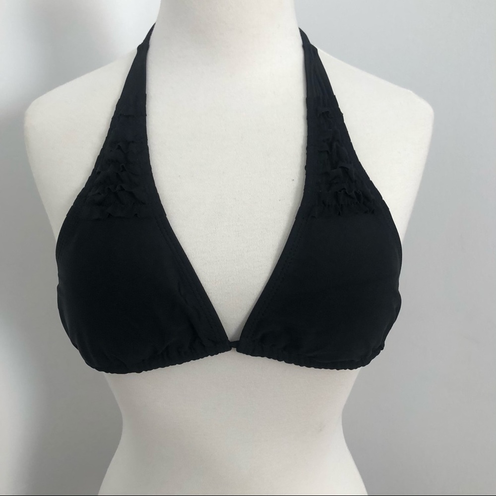 Old Navy Ruffle detailed Bikini Top. Size S. Black